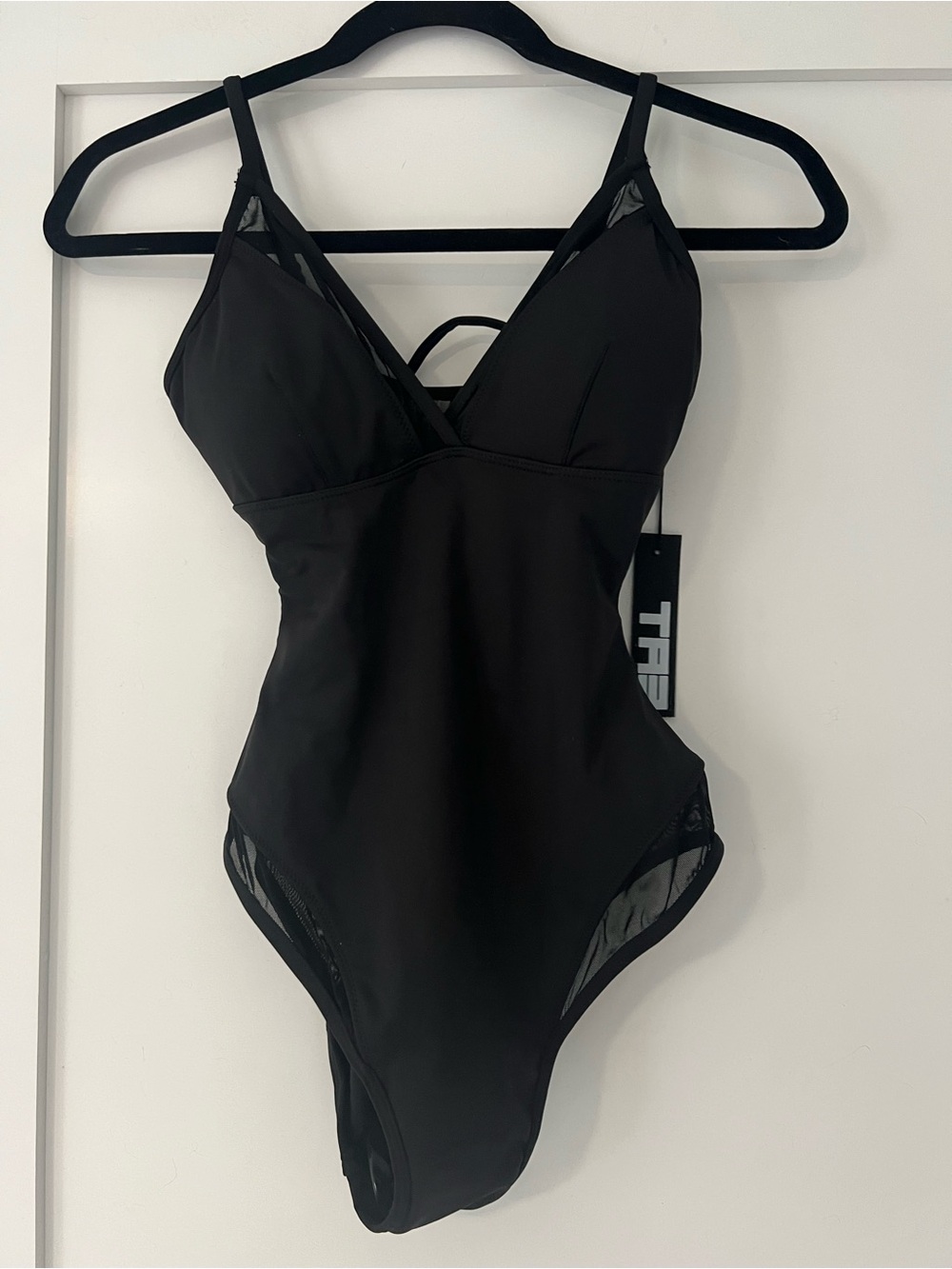 TA3 meshy black one piece swim suit size XS short